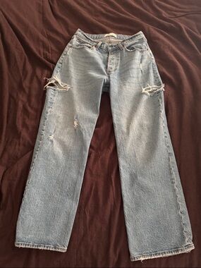Abercrombie & Fitch The 90s Baggy Low Rise Women's Jeans size 6S/28 curve love